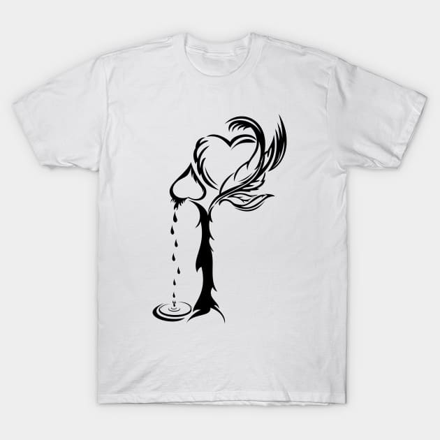 Broken Heart T-Shirt by Brlxyzz